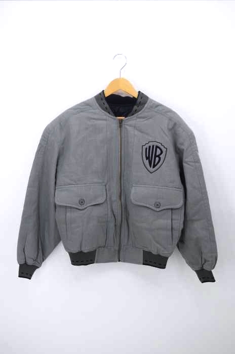 USED古着(ユーズドフルギ) 80~90S a-ha Warner Bros ロゴ刺繍ジップアップブルゾン メンズ アウター