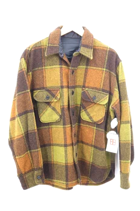 USED古着（ユーズドフルギ） 60S マリンボタン チェック柄CPOシャツ メンズ トップス