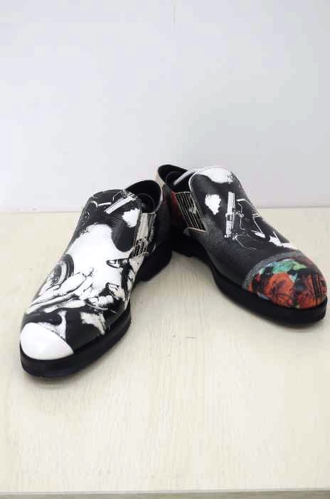DIET BUTCHER SLIM SKIN(ダイエットブッチャースリムスキン) Kosuke Kawamura Slip On 総柄レースレスレザーシューズ メンズ シューズ