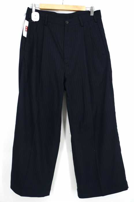 ROTOL (ロトル) PIPE PANTS-STRIPE ピンストライプタックワイドパンツ メンズ パンツ