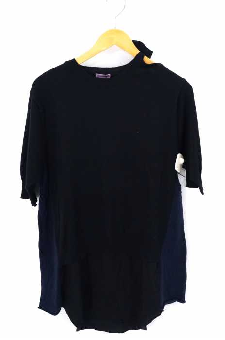Sue UNDERCOVER(スーアンダーカバー) カシミヤ混 クルーネック半袖ニット レディース トップス