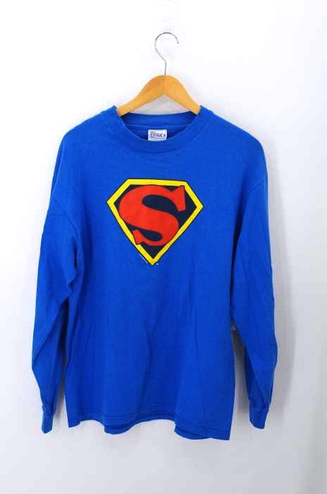 Hanes（ヘインズ） 1998年コピーライト スーパーマンプリントロングスリーブTシャツ メンズ トップス