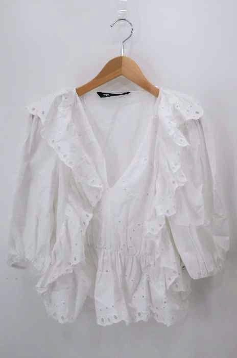 ZARA（ザラ） パフスリーブ レースブラウス レディース トップス