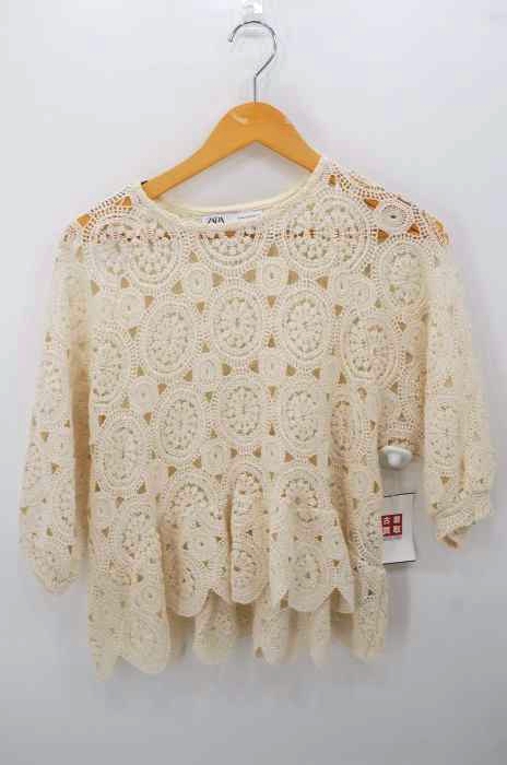 ZARA（ザラ） 総レースニットトップス レディース トップス