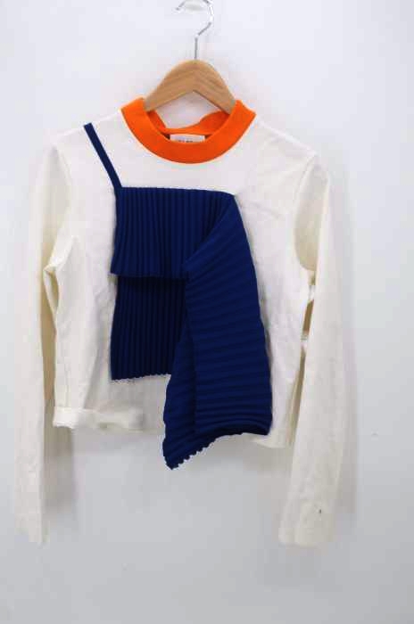 BELPER(ベルパー) プリーツドッキングカットソー レディース トップス