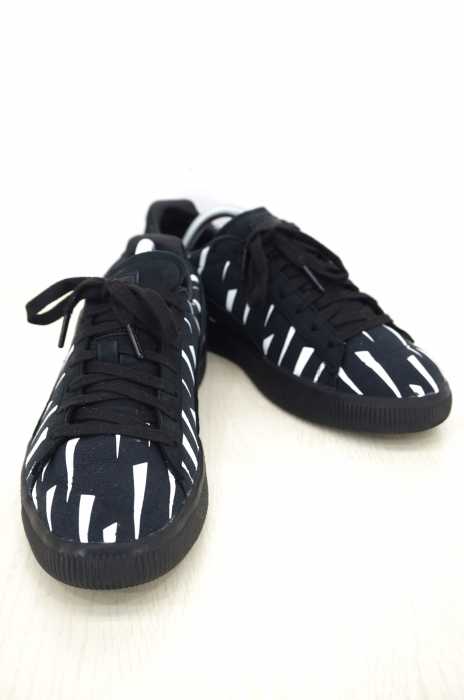 puma×Naturel Clyde Black Rain (プーマ×ナチュラルサイドブラックライン） Textile Lace Up Sneakers Shoes メンズ シューズ
