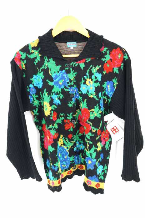 KENZO（ケンゾー） 花柄ワイドリブニットカーディガン レディース トップス