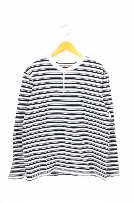 Eddie Bauer (エディーバウアー) ヘンリーネック ボーダーカットソー メンズ トップス