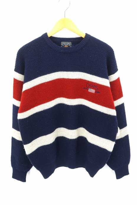 CHAPS RALPH LAUREN （チャップスラルフローレン） ボーダー柄クルーネックニット メンズ トップス