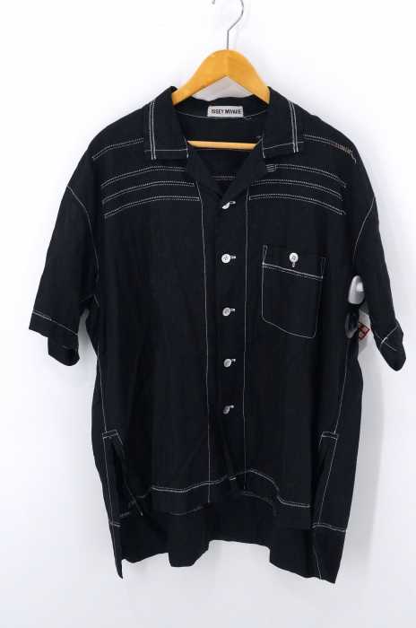 ISSEY MIYAKE MENイッセイミヤケ ステッチデザイン ジャージーテーラードジャケット[MJKA72822] ISSEY MIYAKE MEN (イッセイミヤケメン) ステッチデザインハーフジップシャツ ブラック サイズ:2