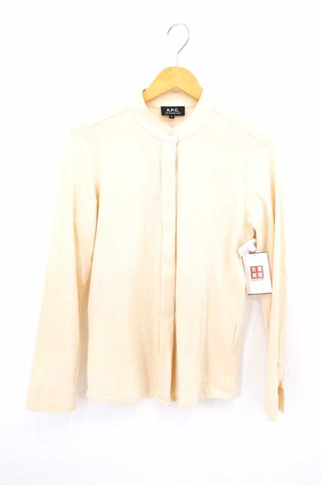 A.P.C.（アーペーセー） 隠しボタン バンドカラーシャツ レディース トップス