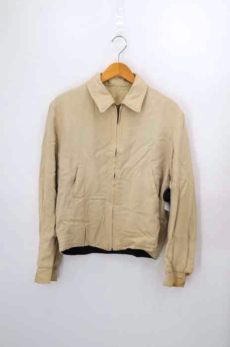 USED古着（ユーズドフルギ） 50S rissman brothers crownジップ リバーシブルレーヨンギャバジンジャケット メンズ アウター