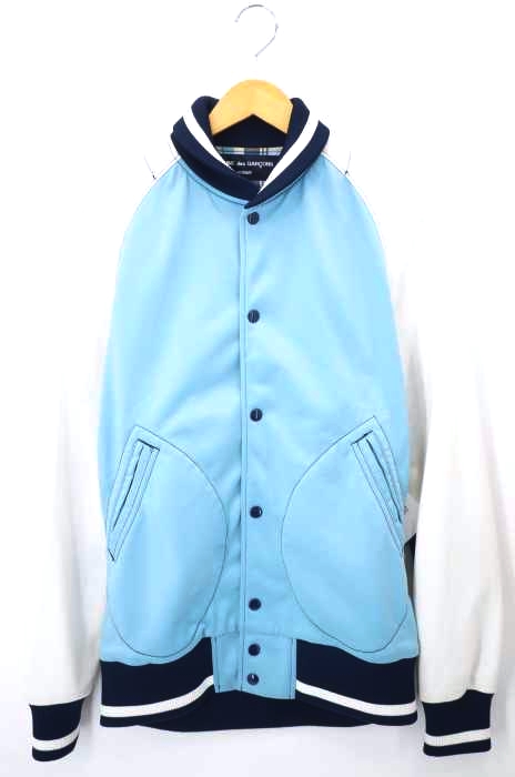 COMME des GARCONS HOMME(コムデギャルソンオム) AD2013 裏地チェック切替スタジャン メンズ アウター