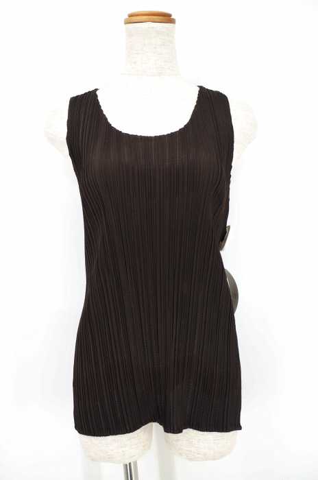 PLEATS PLEASE ISSEY MIYAKE (プリーツプリーズイッセイミヤケ) プリーツノースリーブ レディース トップス