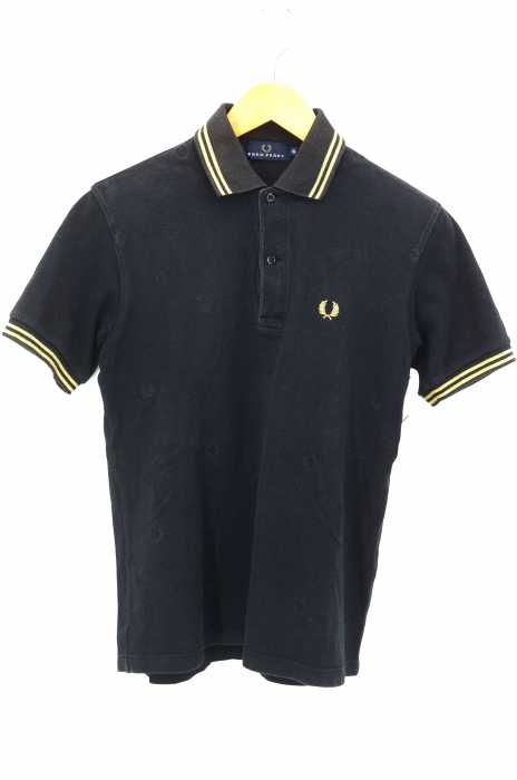 FRED PERRY （フレッドペリー） 総柄ロゴ刺繍ポロシャツ メンズ トップス