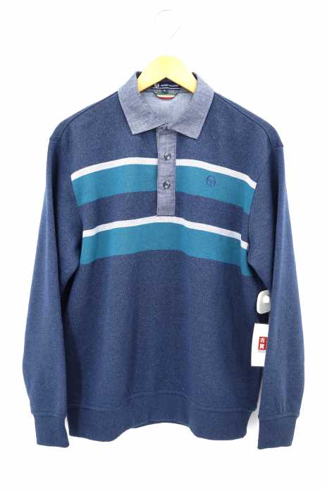 SERGIO TACCHINI （セルジオタッキーニ） ボーダー柄長袖ポロシャツ メンズ トップス
