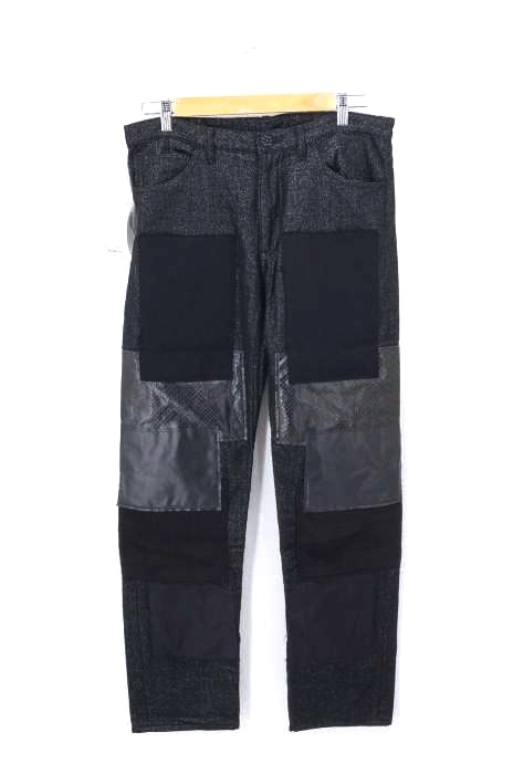 COMME des GARCONS HOMME PLUS（コムデギャルソンオムプリュス） AD2012 ラメ糸 異素材切替パッチワークパンツ メンズ パンツ