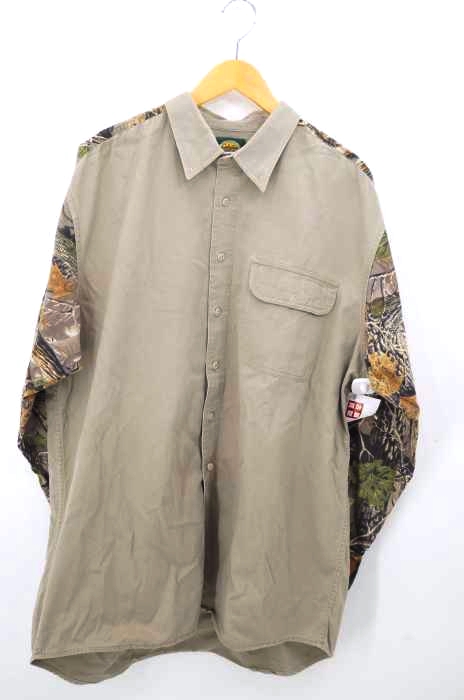Cabelas(カベラス) カモ柄切替BDシャツ メンズ トップス