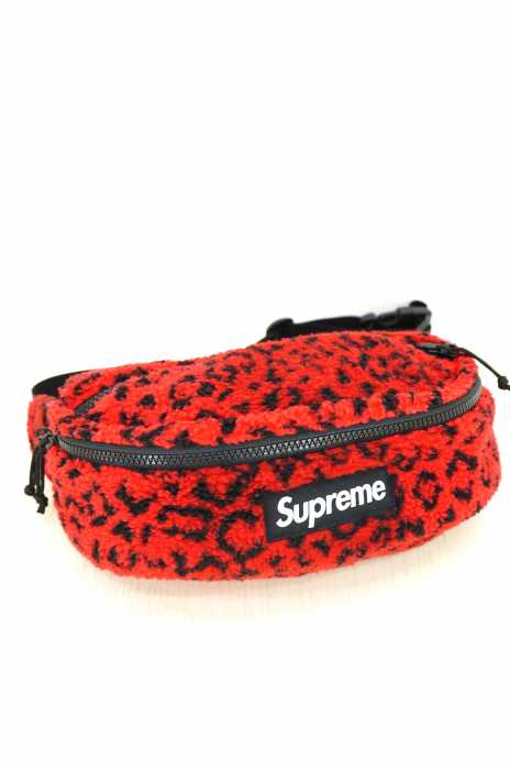 Supreme （シュプリーム） Leopard Fleece Waist Bag メンズ バッグ