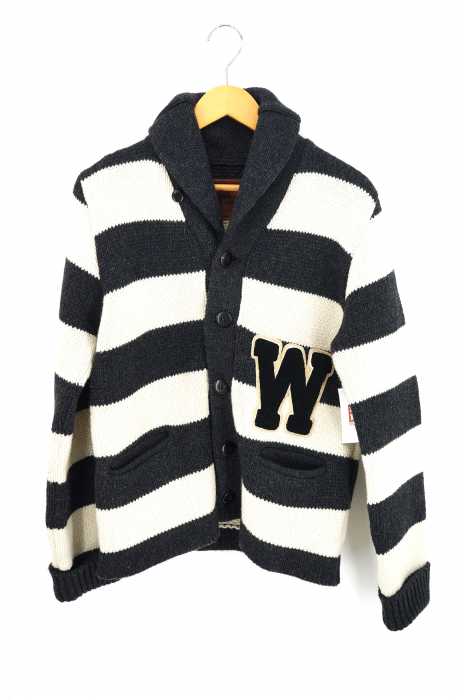 WEIRDO（ウィアード） JAIL CARDIGAN ショールカラーボーダーニット 