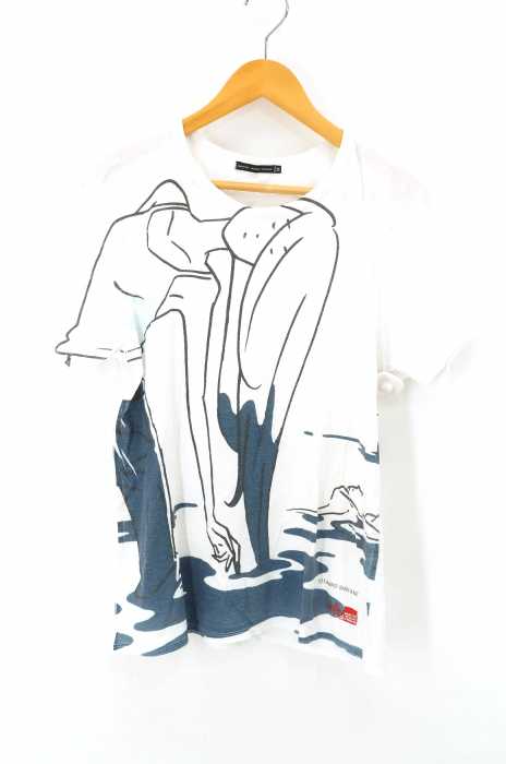 MARITHE + FRANCOIS GIRBAUD（マリテフランソワジルボー） ユタンポフラネ プリントクルーネックTシャツ メンズ トップス