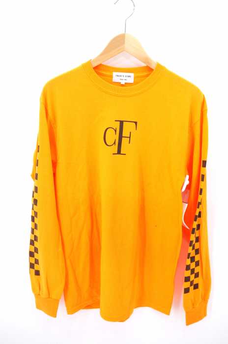 FREAK'S STORE (フリークスストア) CF PRINT L/S Tee チェッカーフラッグプリントロングスリーブTシャツ メンズ トップス