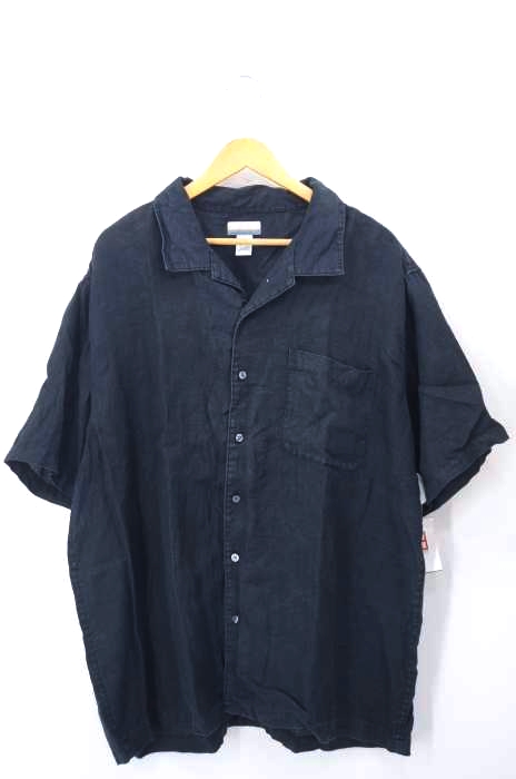 USED古着（ユーズドフルギ） 90S BREAKWATER リネンオープンカラーシャツ メンズ トップス