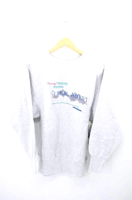 Champion（チャンピオン） 90S 刺繍タグ USA製 REVERSE WEAVE GLOBAL ASCENT 企業ロゴ刺繍スウェット メンズ トップス