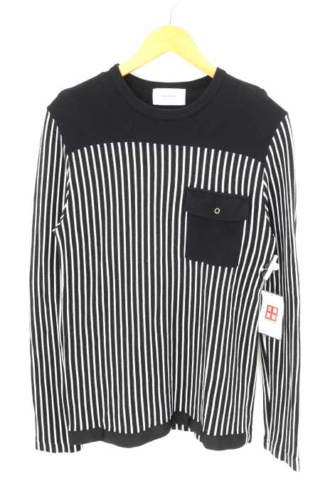 STUDIOUS（ステュディオス） ストライプポンチフットボールロングTシャツ メンズ トップス