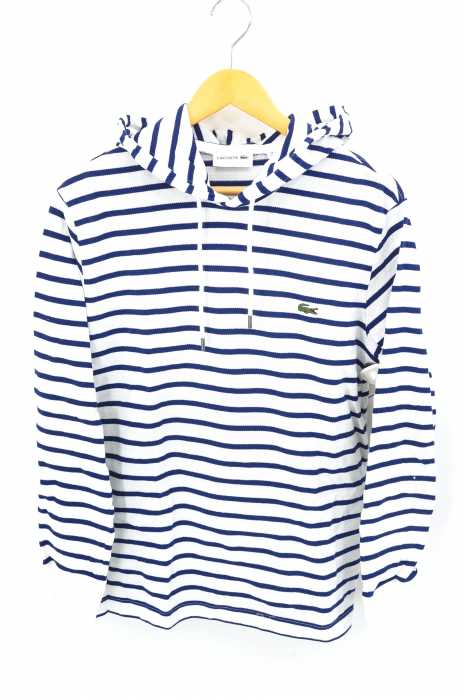 LACOSTE （ラコステ） ボーダー 鹿の子プルオーバー パーカー メンズ トップス