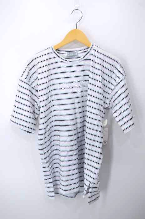 GUESS JEANS(ゲスジーンズ) ロゴ刺繍ボーダーTシャツ メンズ トップス