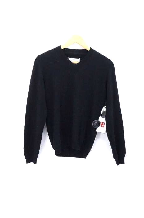 Maison Margiela（メゾンマルジェラ） 17ss Vネックエルボーパッチニットプルオーバー レディース トップス
