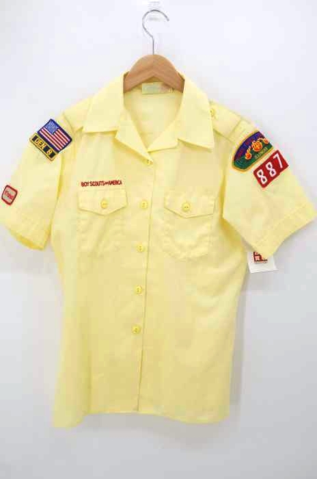 USED古着（ユーズドフルギ） 80S USA製 Boy Scouts Uniform ワッペン装飾 半袖シャツ レディース トップス