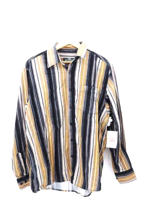 USED古着（ユーズドフルギ） JIM SPENCER マルチストライプ コーデュロイシャツ メンズ トップス