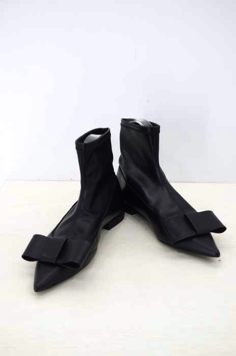 ZARA（ザラ） リボン装飾ローカットブーツ レディース シューズ