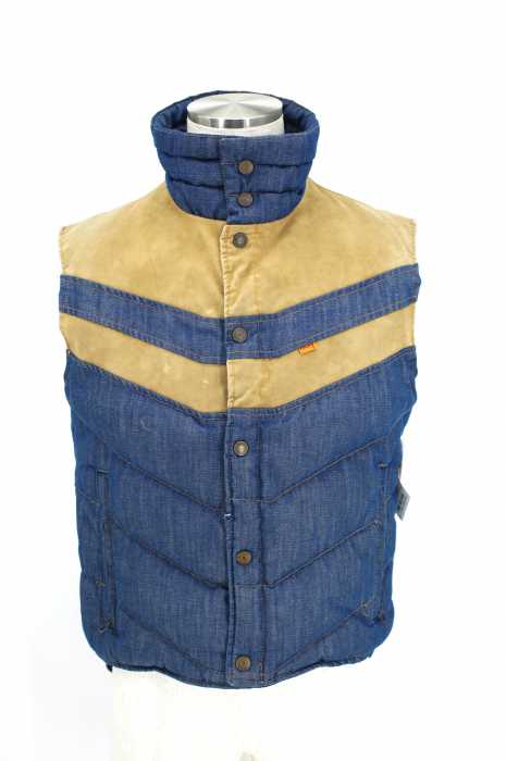 Levis（リーバイス） 70s USA製 スウェード切替デニム中綿ベスト メンズ アウター