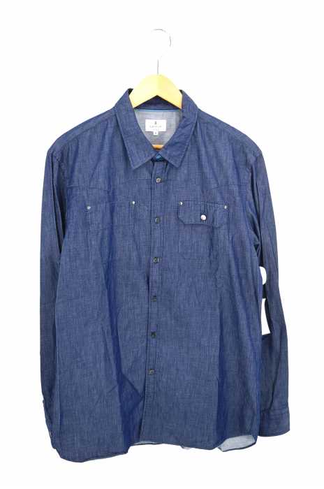 LANVIN en Bleu （ランバンオンブルー） ポケットボタンシャンブレーシャツ メンズ トップス