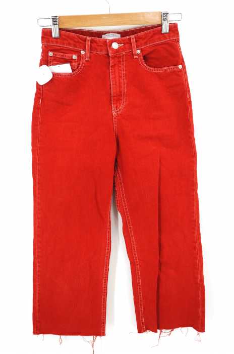 ZARA WOMAN (ザラ ウーマン) カットオフワイドデニムパンツ レディース パンツ