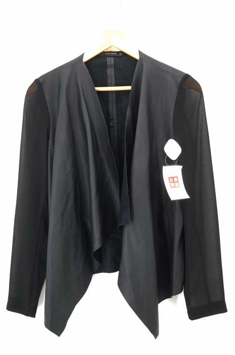 ZARABASIC（ザラベーシック） フェイクレザー×チュール トッパージャケット レディース アウター