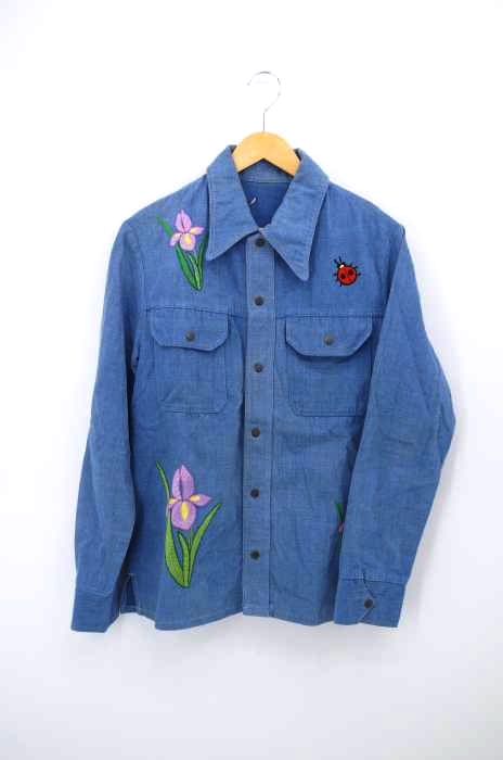USED古着（ユーズドフルギ） OLD 刺繍モールスキンスナップボタンジャケット メンズ アウター