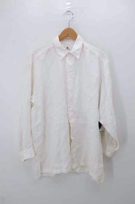 im product ISSEY MIYAKE（アイムプロダクト イッセイミヤケ） 隠しボタン ワイドシルエット リネンシャツ メンズ トップス