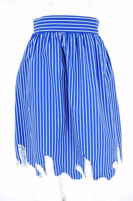 ZARA BASIC （ザラベーシック） レース切替ストライプスカート レディース スカート