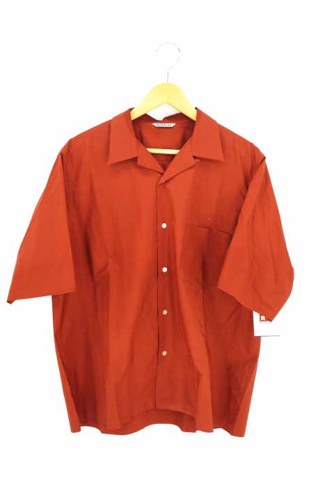 AURALEE （オーラリー） SELVEDGE WEATHER CLOTH HALF SLEEVED SHIRTS メンズ トップス