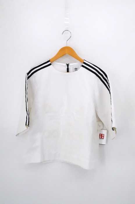 adidas（アディダス） white 3 Stripe T-Shirt レディース トップス