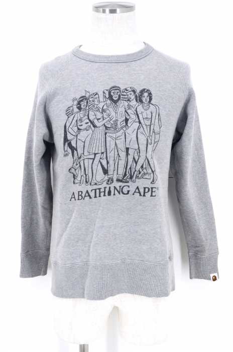 A BATHING APE （アベイシングエイプ） プリントスウェットトップス メンズ トップス