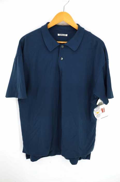 AURALEE （オーラリー） SUPERFINE HIGH GAUGE KNIT BIG POLO メンズ トップス