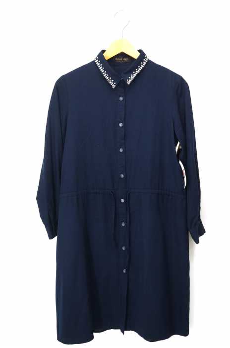 closet story UNITED ARROWS LTD（ユナイテッドアローズ） ビジュー付きシフォンシャツワンピース レディース ワンピース