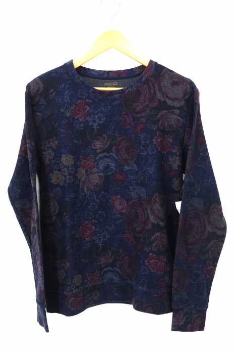 ZARA MAN (ザラマン) 総柄 クルーネック ロンTEE メンズ トップス