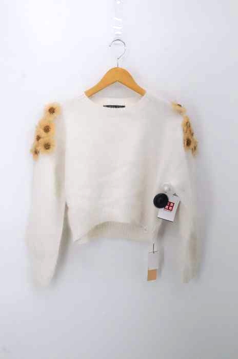 L.B CANDY STOCK（リリーブラウン キャンディーストック） フラワーモチーフ アンゴラ混ニット レディース トップス