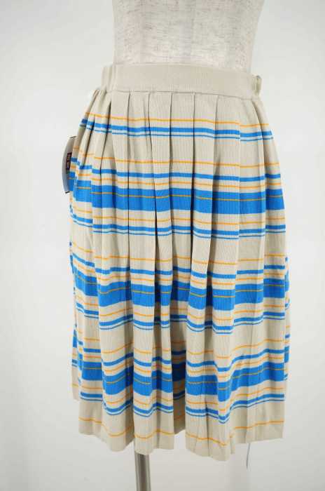 w closet WEARS INC. （ダブルクローゼットウェアーズインク） 12Gマルチボーダーニットプリーツスカート レディース スカート